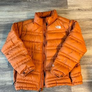 North Face Down Jacket 550 Fill Orange Men's XL
